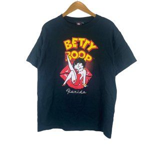 Betty Boop Vintage Y2K Florida  Tshirt Kiss Love Size M Black